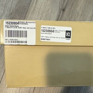 Michael Kors Ivory Over Heeled Bootie